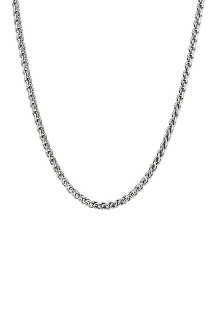 Wheat Chain Necklace, Sterling Silver